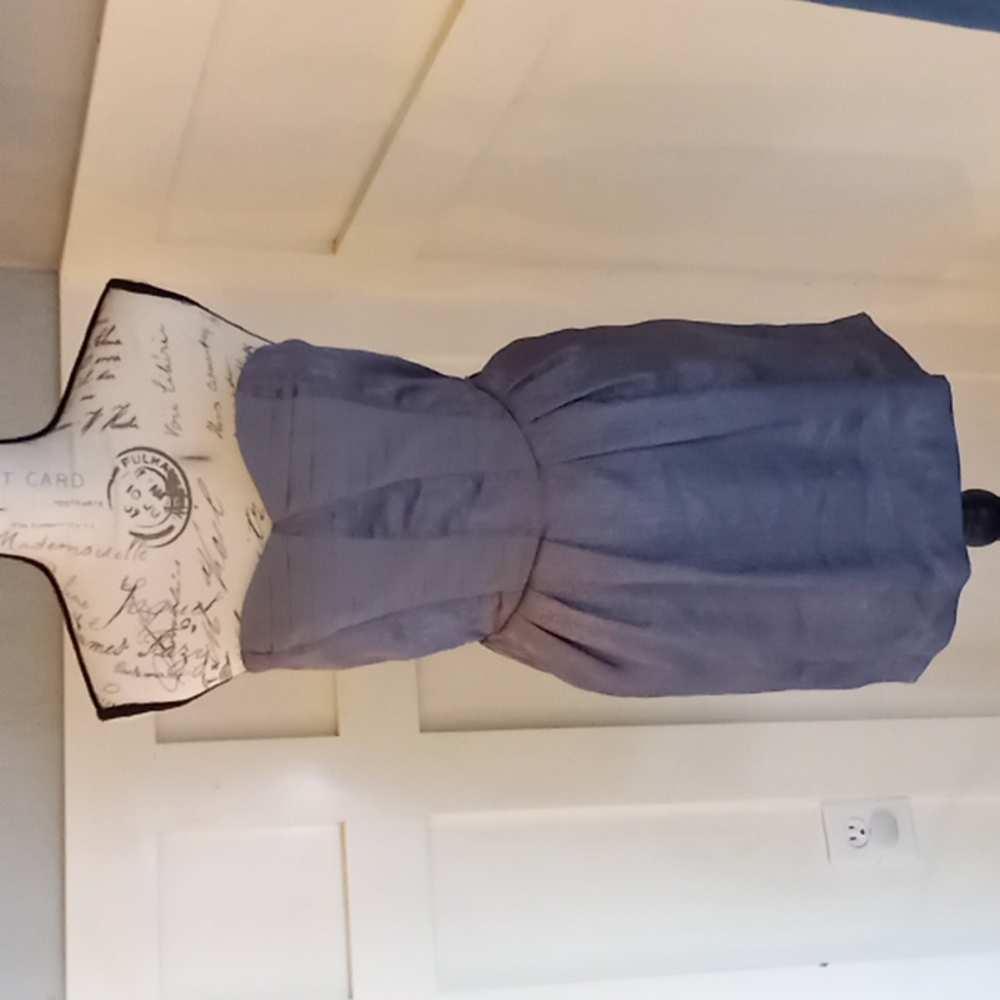 Bcbgeneration Formal Strapless Gray Metallic Shor… - image 1